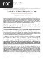 The Role of The Media During The Cold War: Written by Alexander Stafford