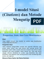 D1 - Pertemuan 6-7 - Model-Model Sitasi Dalam Karya Ilmiah