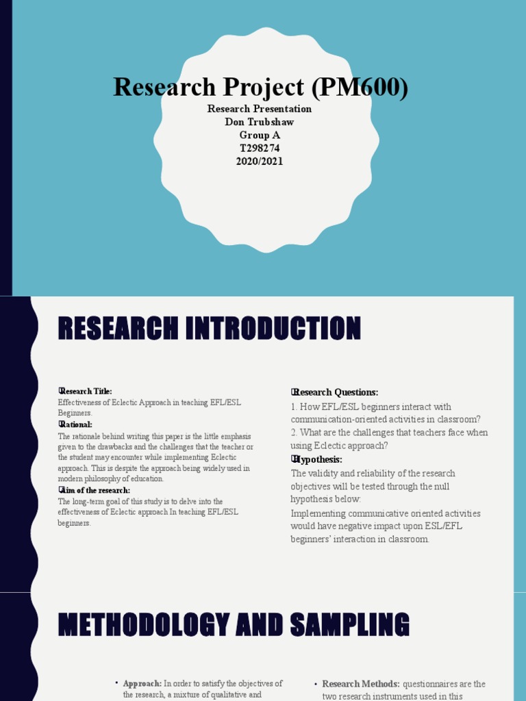 Final Findings Presentation Pdf English As A Second Or Foreign