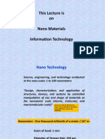 This Lecture Is On Nano Materials Information Technology
