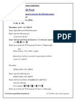 FIT Lab Practical's - MS Word Features