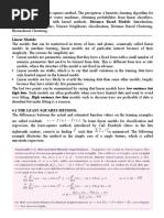 Linear Models: The Least-Squares Method, The Perceptron: A Heuristic Learning Algorithm For