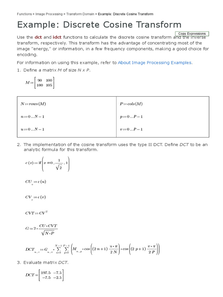 Discrete Cos Transform – Transformée En Cosinus Discrète – ZRLCN
