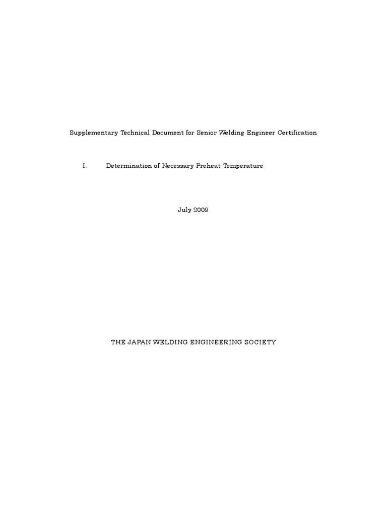 Welding Preheat Temperature Guide | PDF | Welding | Construction