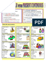 Present Simple Vs Continuous