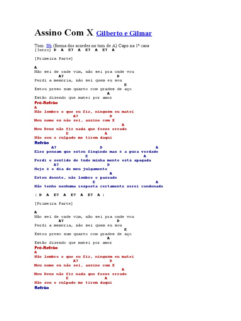 Assino Com X Gilberto E Gilmar Pdf