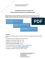 Proposal Writing For Research Projects 2021 Practice-Oriented Training For Young Researchers