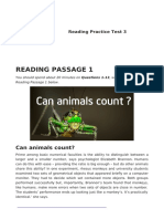 Reading Practice Test 3: Can animals count