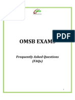 Omsb Exams: Frequently Asked Questions (Faqs)