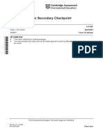 Cambridge Lower Secondary Checkpoint: English 1111/01