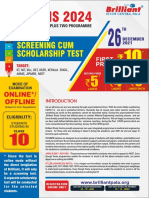 Screening Cum Scholarship Test: IIT/AIIMS 2024