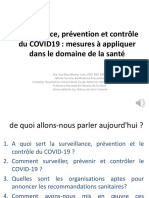 Surveillance, Prévention Et Contrôle Du Covid 19