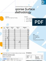 Response Surface Methodology: Experimental Design and Analysis Report