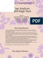 Project Management: Case Analysis A&D High Tech