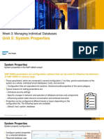 Unit 5: System Properties: Week 3: Managing Individual Databases