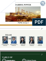 The Dabhol Power Project: PGPBL Group 2