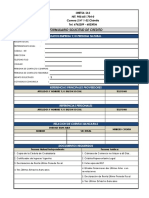 Formato Registro y Solicitud de Credito Clientes - IMETSA SAS