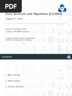 Data Structure and Algorithms (CO2003) : Chapter 9 - Hash