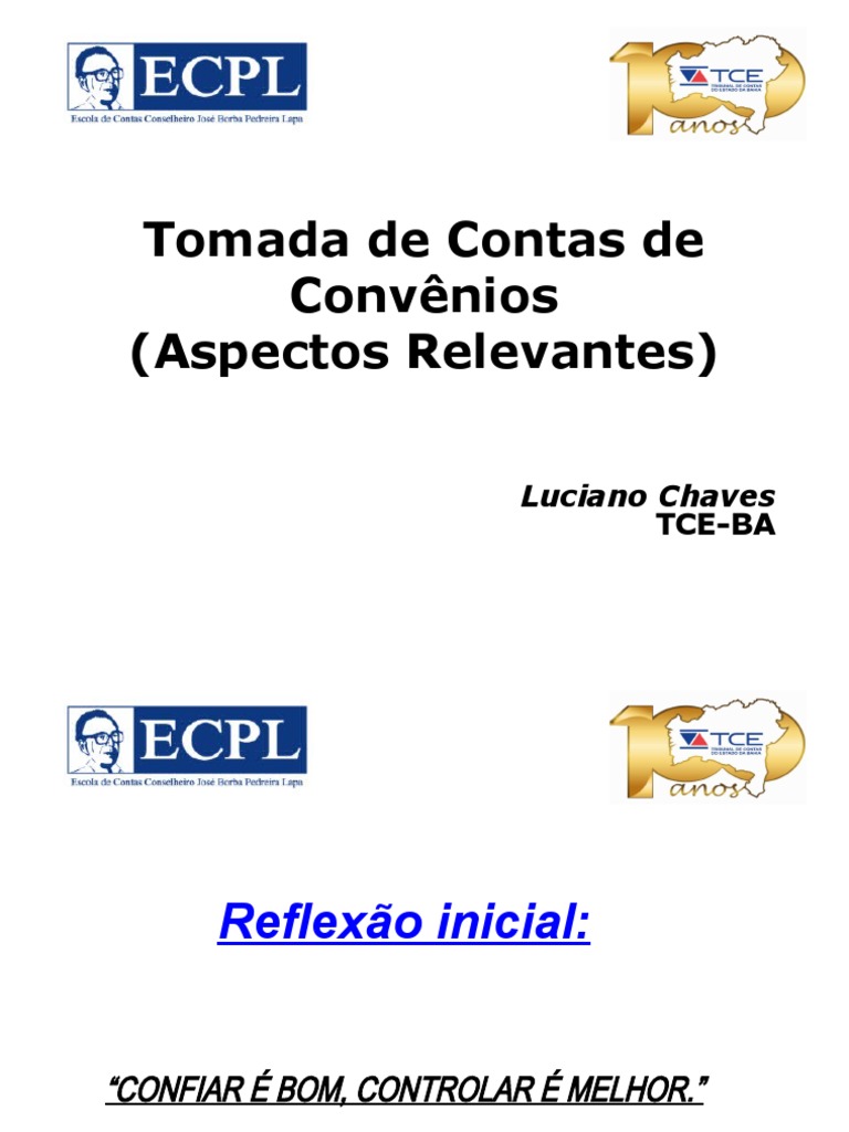 Apresentação Tce Tomada De Contas Convênio Pdf Justiça Crime E