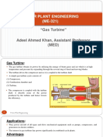 Power Plant Engineering (ME-321) : "Gas Turbine" Adeel Ahmed Khan, Assistant Professor (MED)