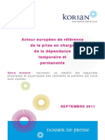 Dossier de Presse de KORIAN - Septembre 2011