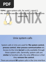 UNIX System Calls