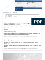 Acta de Consejo de Profesores