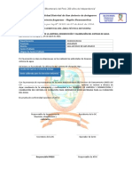 Acta de Realización de La Limpieza y Desinfección y Calibración Del Sistema de Agua