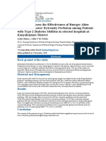 A Study To Assess The Effectiveness of Buerger Allen Exercise On Lower Extremity Perfusion Among Patients With Type 2 Diabetes Mellitus in Selected Hospitals at Kanyakumari District