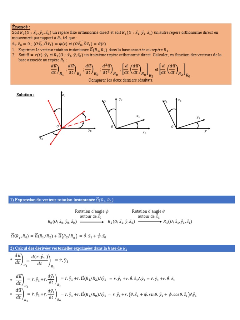 Vecteurs de rotation et mouvements circulaires | PDF | Mouvement de ...