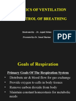 Mechanics of Ventilation and Control of Breathing: Moderated by - Dr. Anjali Mehta Presented By-Dr. Sonal Sharma