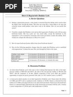 Sheet (3) Regenerative Rankine Cycle A. Review Questions