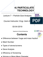 (Chen-1104) Particulate Technology: Lecture 7 - Particle Size Analysis