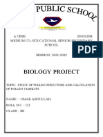 Biology Project: A Cbse English Medium Co-Educational Senior Secondary School SESSION: 2021-2022