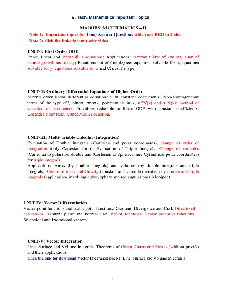IMP Topics Maths | PDF | Science & Mathematics