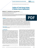 Research On Optimization of Train Energy-Saving Based On Improved Chicken Swarm Optimization