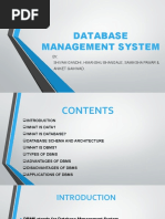 Database Management System: BY, Shivam Gandhi, Himanshu Bhangale, Samiksha Pawar & Aniket Gaikwad