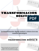 Transformación Digital 2022 - 5 Cosas Estratégicas para El 2022, Pero Estratégicas