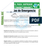 Ficha Que Es Una Brigada de Emergencia para Tercero de Primaria