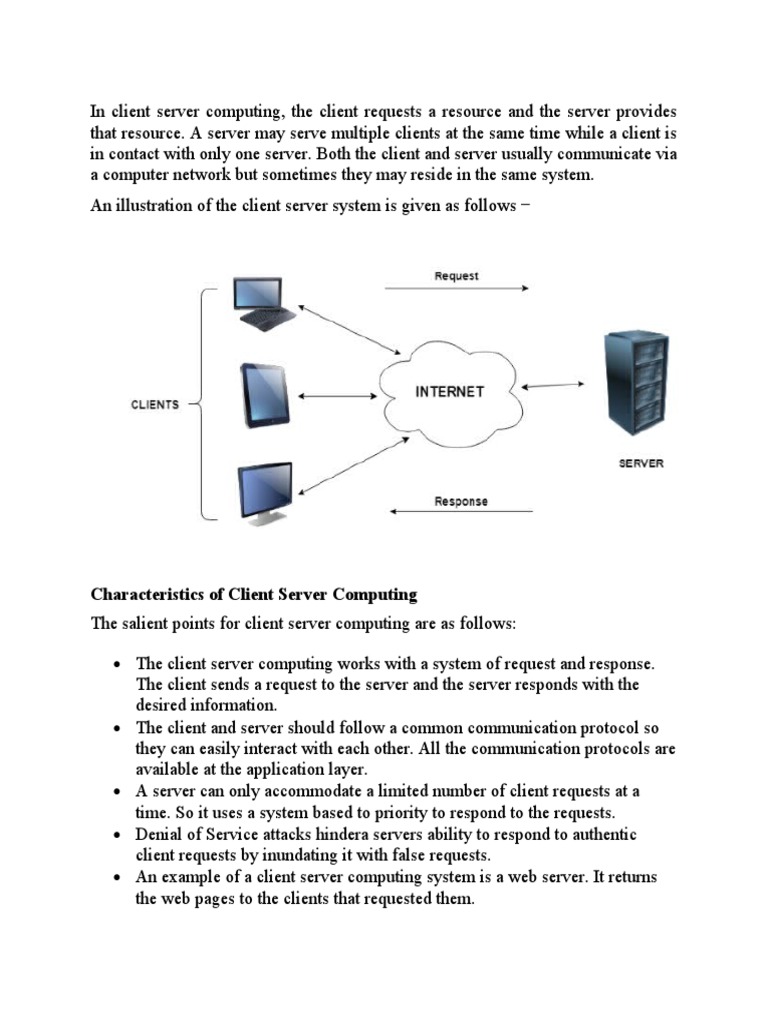 Client Server Computing Model & Data Warehousing | PDF | Client–Server ...