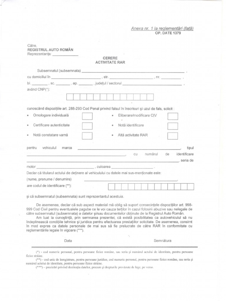 Cerere Rar | PDF