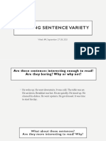 Week #4 - Creating Sentence Variety