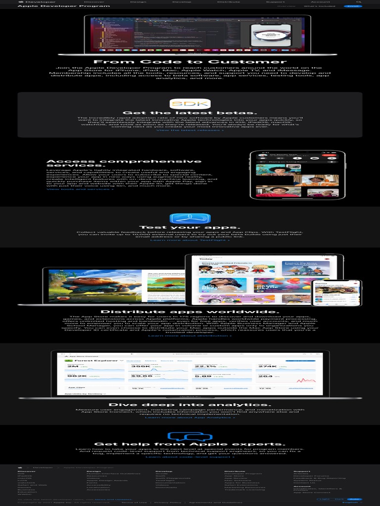 Apple Developer Program - Apple Developer | PDF | Ios | Apple Inc.