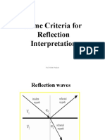 Some Criteria for Reflection Interpretation: ١ Prof. Maher Mesbah