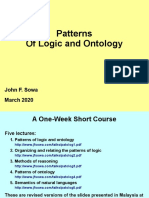 Patterns of Logic and Ontology: John F. Sowa March 2020