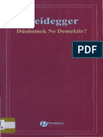 Heidegger Düşünmek Ne Demektir