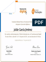 Diploma Julián García Jiménez