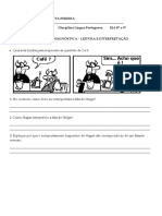 1º Material - Atividade Diagnóstica - Português - Eja 8º e 9º - Escola José Carlos