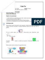 Grado 1° - Guía de Aprendizaje 3 - Hay Sólidos en Todas Partes - Normas de Seguridad en Familia 4 de Octubre Luzdary