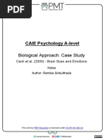 CAIE Psychology A-Level: Biological Approach: Case Study